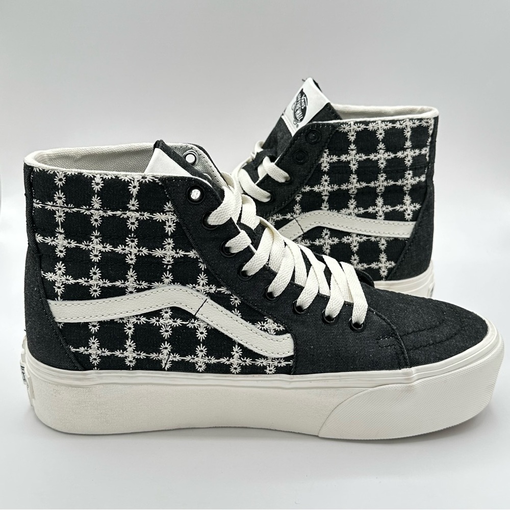 Unisex VANS Sk8-Hi Tapered Stackform Shoes Sz W9.5=M 8Denim Mix Black Platform - Picture 9 of 10